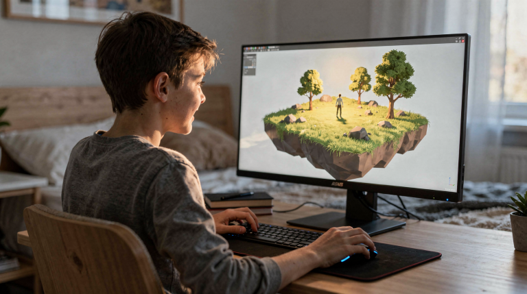 Blender для подростков: первое знакомство через создание простой игровой сцены