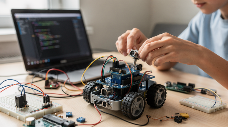 Робототехника на Arduino для начинающих: первый урок по сборке и программированию
