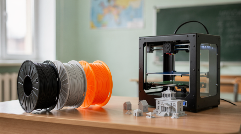 Сравнение PLA, ABS и PETG: выбор пластика для школьных 3D‑проектов